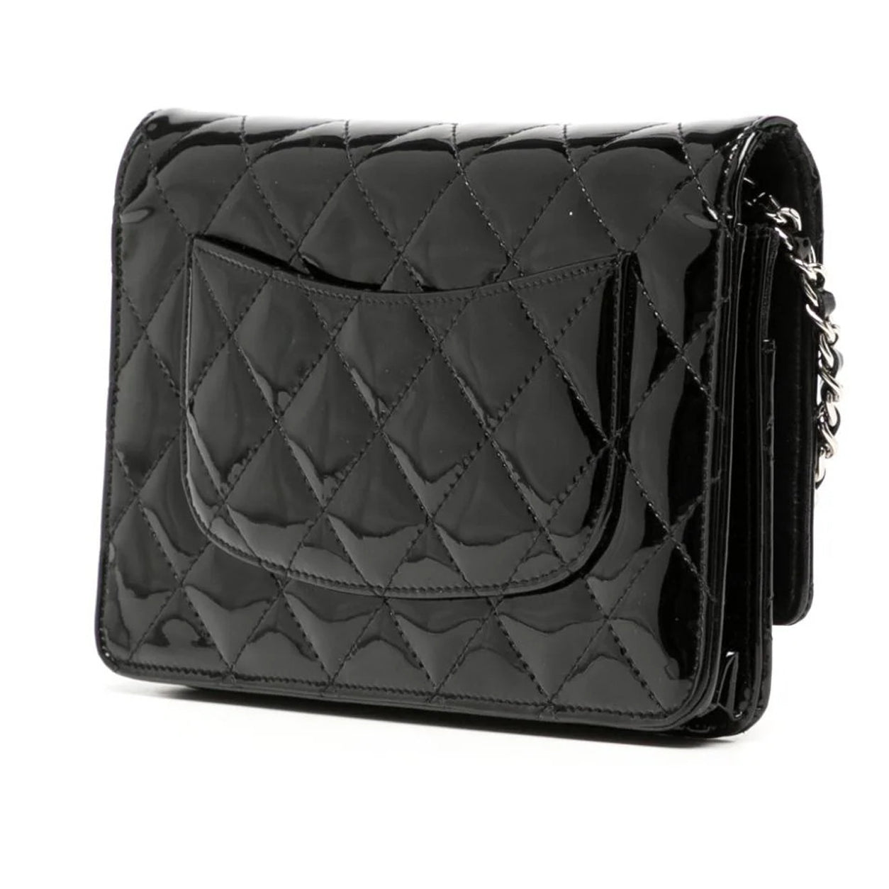 Chanel WOC Black Patent PHW - Preloved