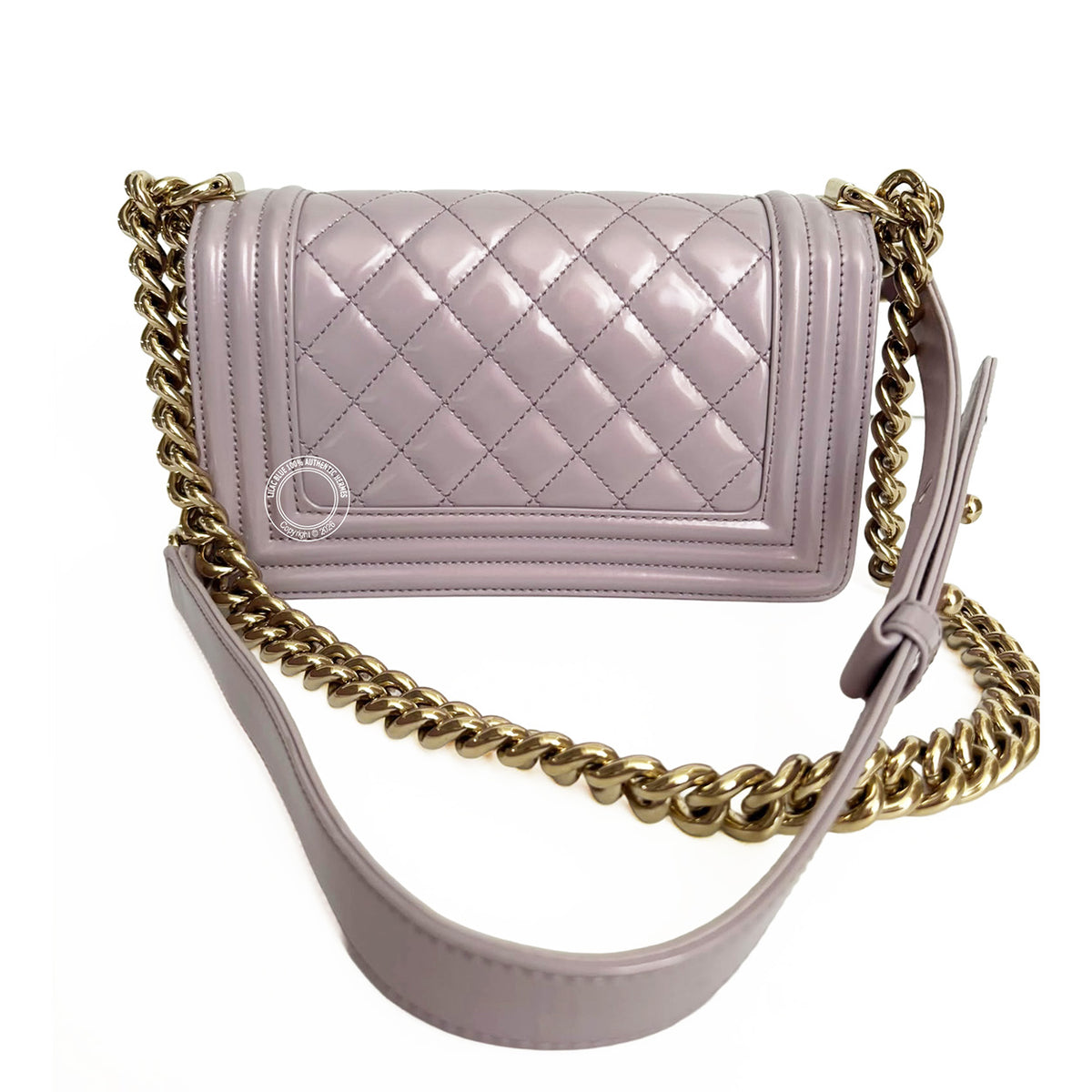 Chanel Boy Bag Light Purple Patent GHW