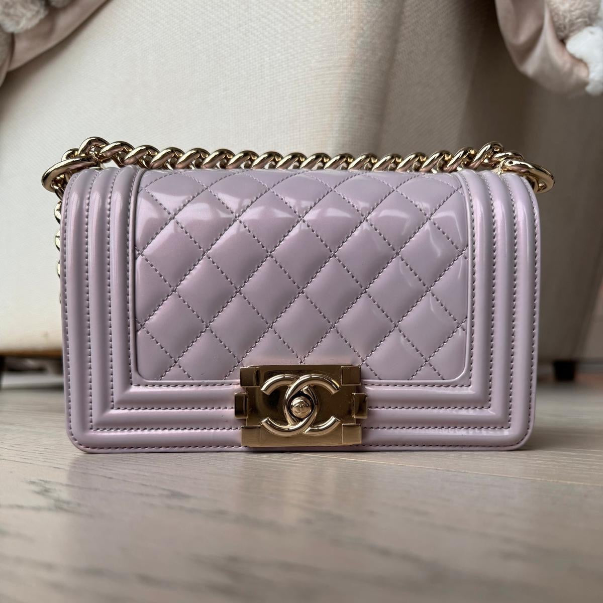 Chanel Boy Bag Light Purple Patent GHW