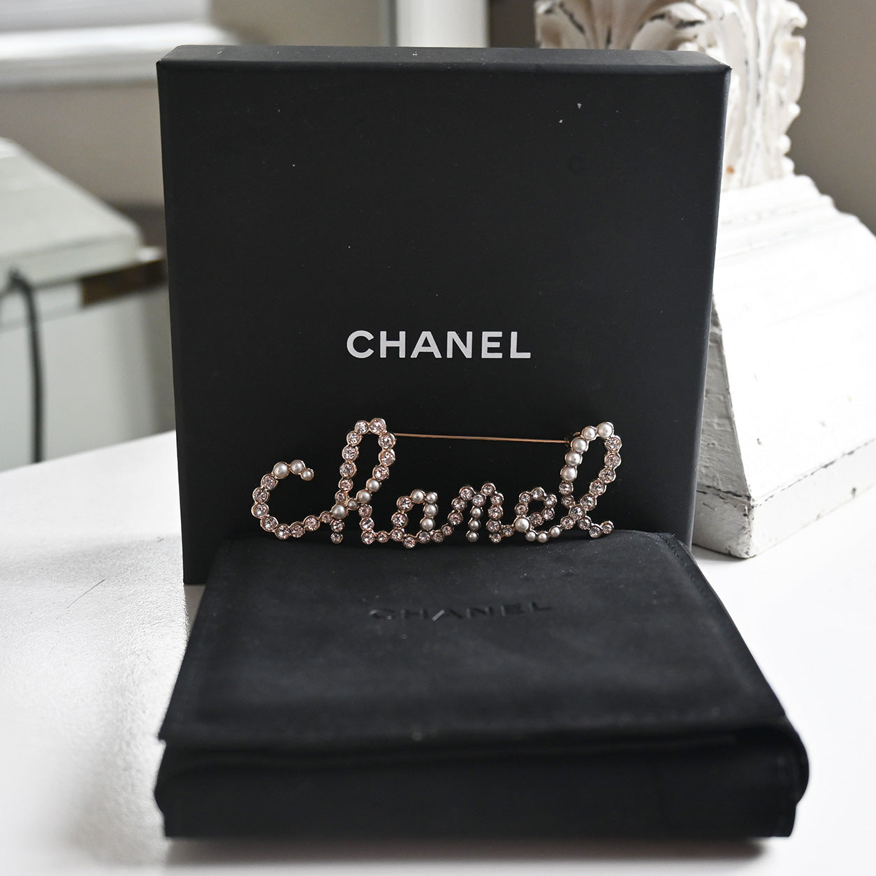 Chanel Script Brooch