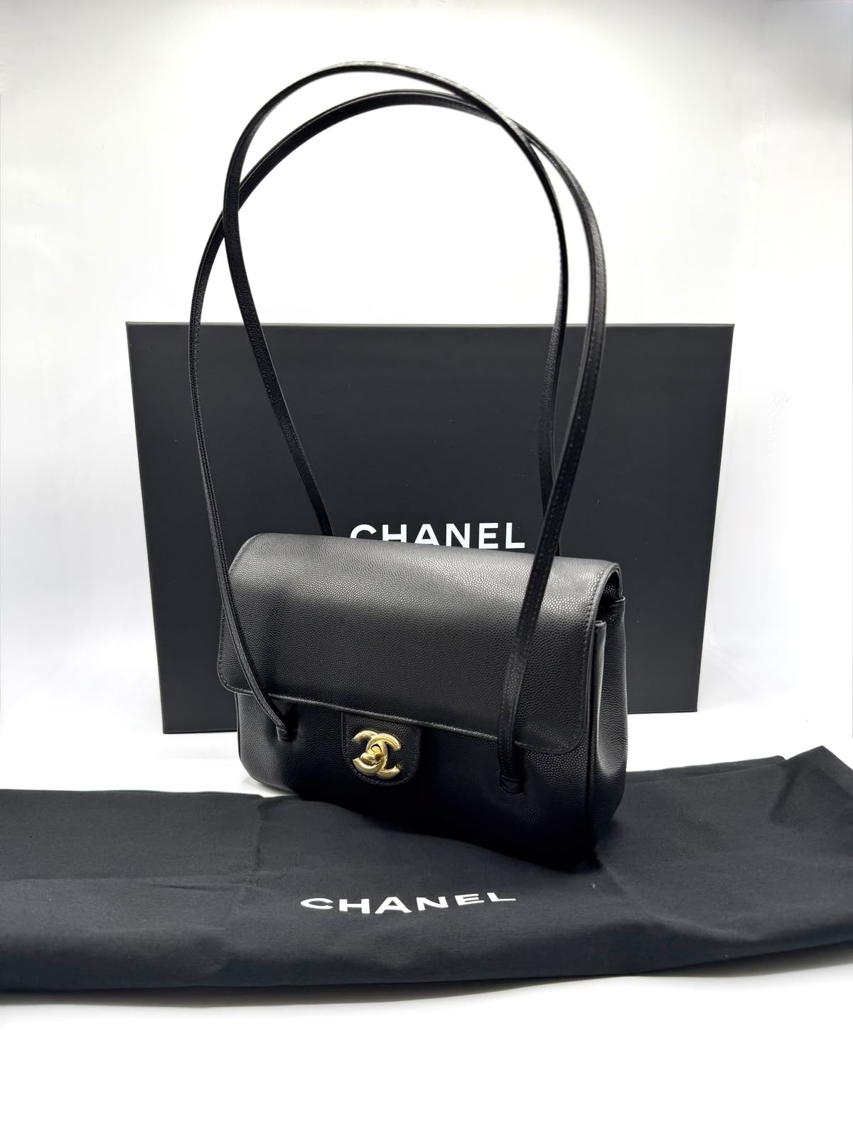 Chanel Preppy Flap Bag Small Black Caviar GHW