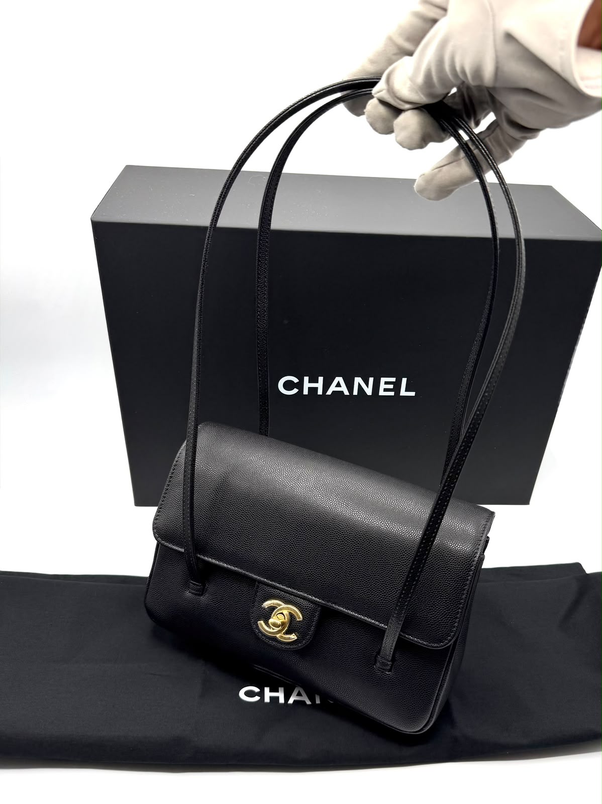 Chanel Preppy Flap Bag Small Black Caviar GHW