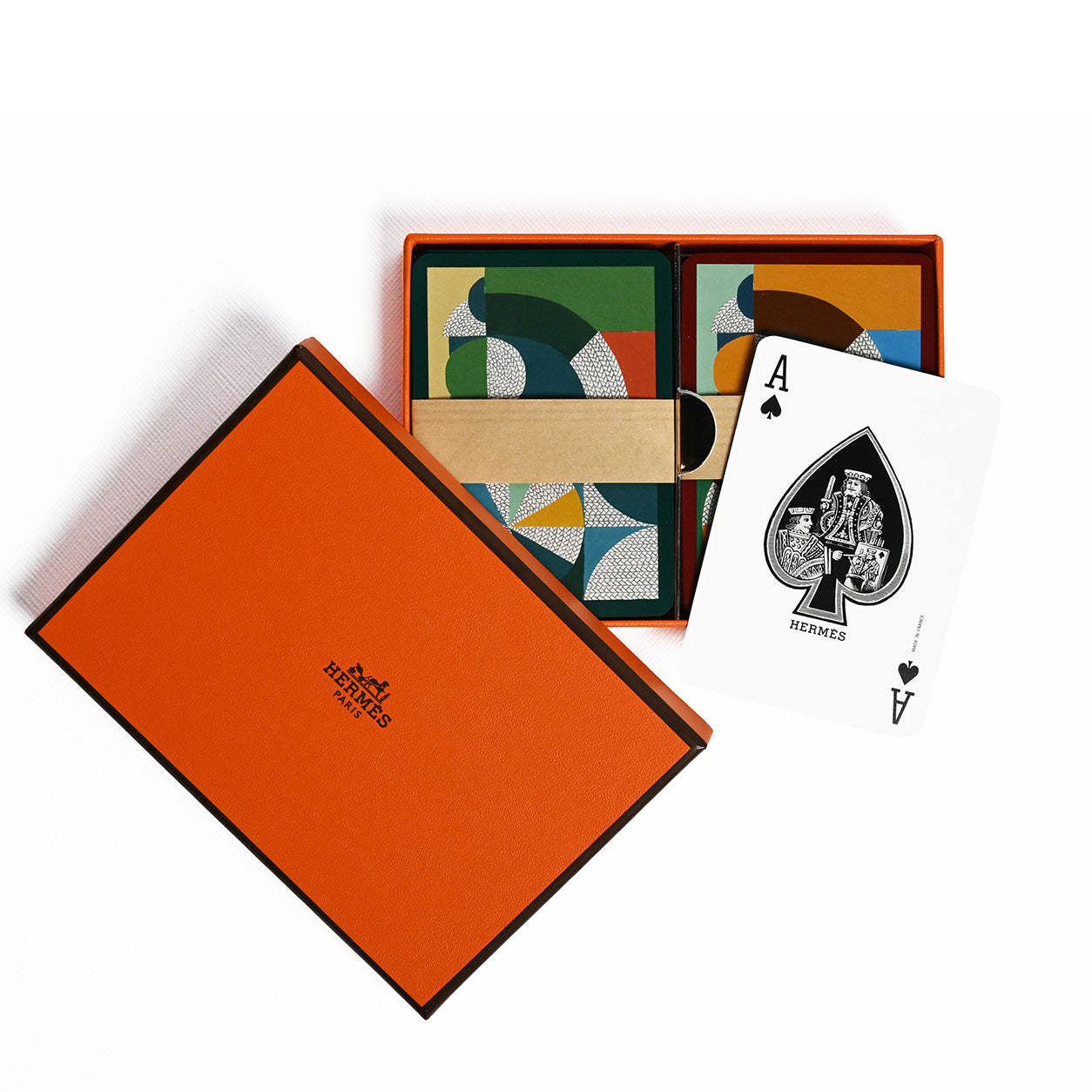 Hermès H Cheval Natte Poker Playing Cards Multicolour