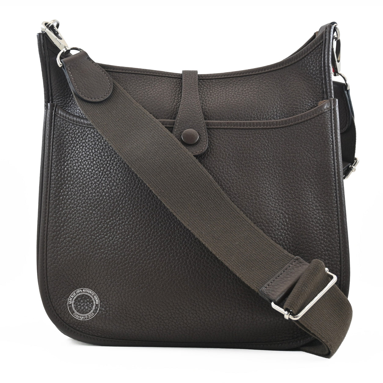 Hermès Evelyne 29cm Chocolate Clemence PHW - Preloved