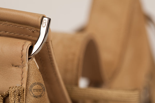 Christian Dior Beige Suede Small Shoulder Bag