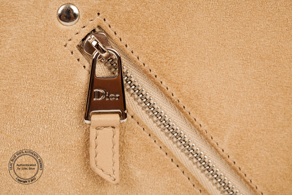 Christian Dior Beige Suede Small Shoulder Bag