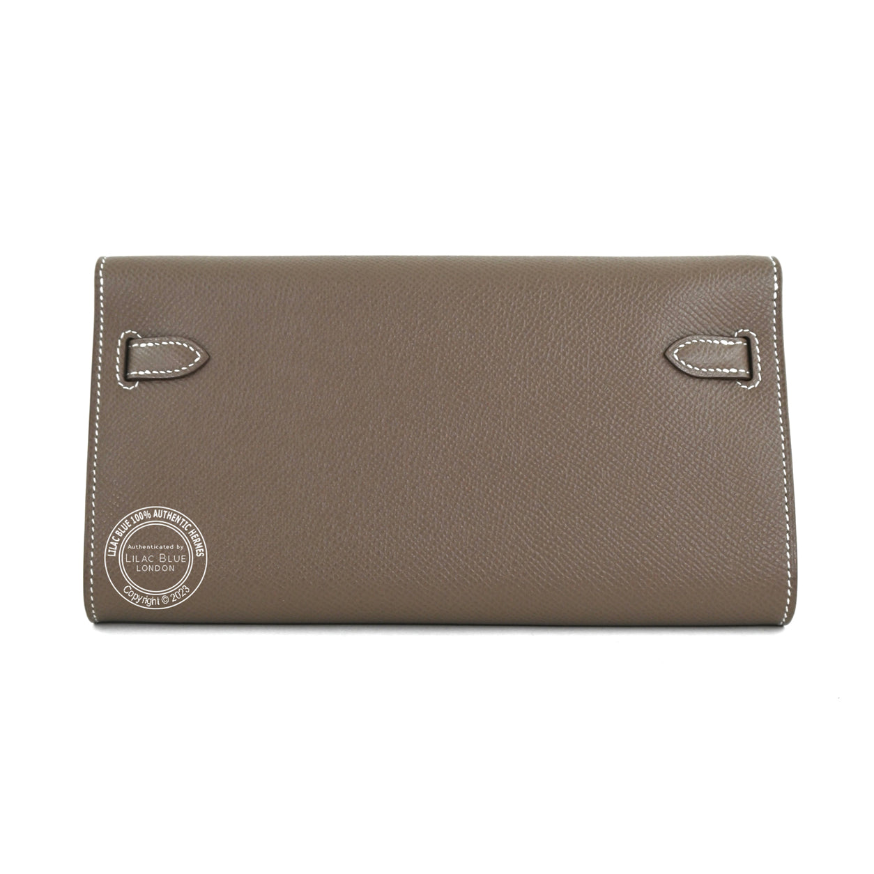 Hermès Kelly Wallet to Go Etoupe Epsom GHW