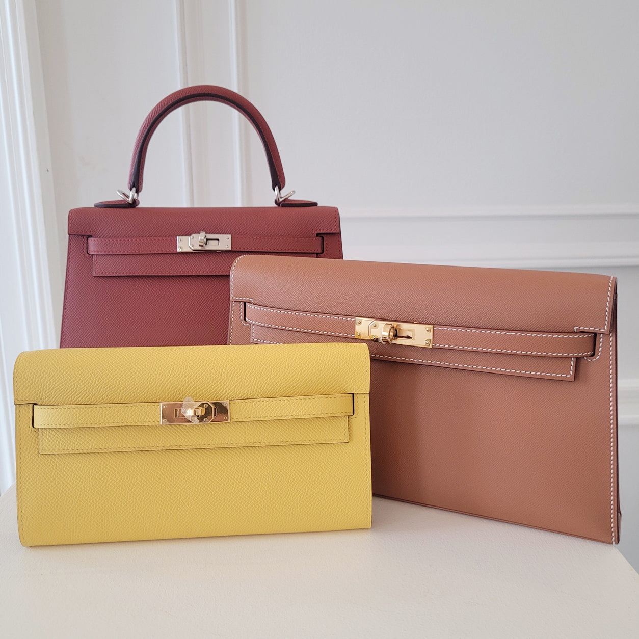 Hermès Kelly 20cm Wallet to Go Jaune de Naples Epsom GHW