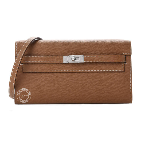 Hermès Kelly Wallet to Go Gold Epsom PHW