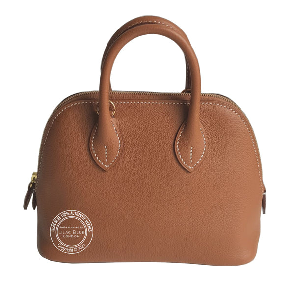 Hermès Mini Bolide 22cm Gold Evercolor GHW - Preloved