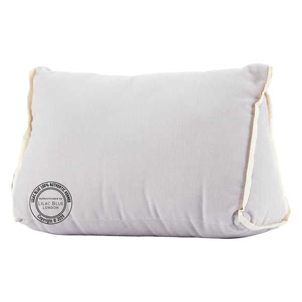 Lilac Blue London Bag Bolster - Grey with Ivory Piping