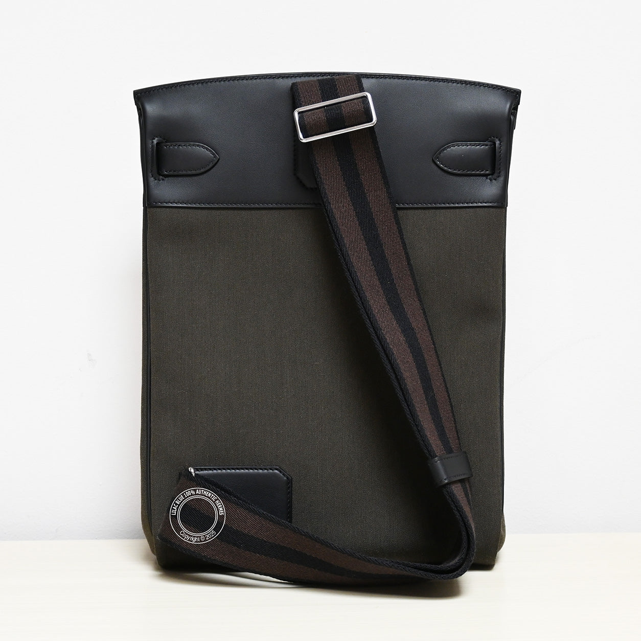 Hermes Hac A Dos 36cm Black/Ebene Swift & Canvas PHW