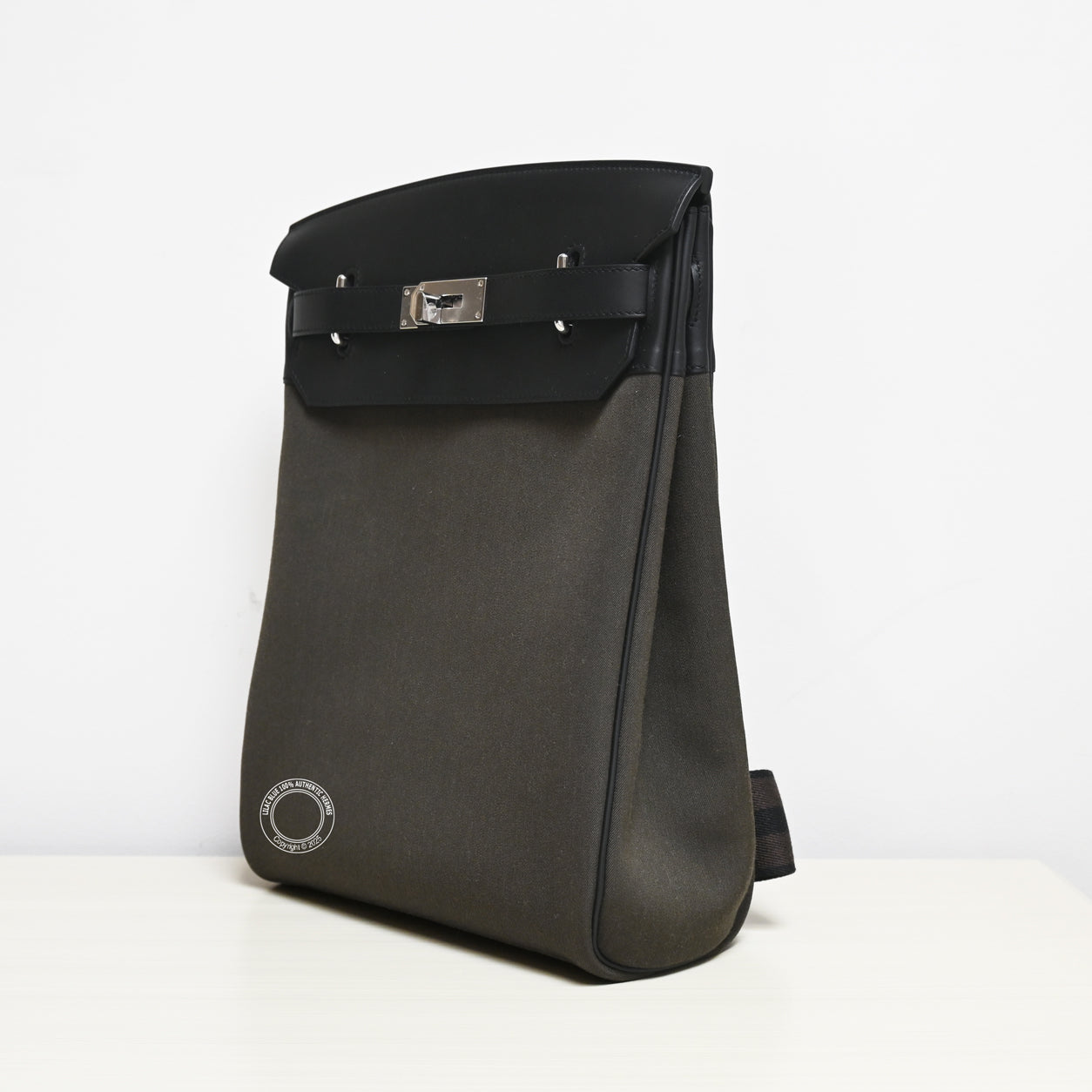 Hermes Hac A Dos 36cm Black/Ebene Swift & Canvas PHW