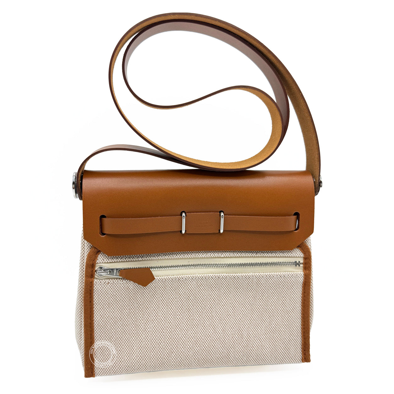 Hermès Herbag 20cm Natural/Ecru/Beige Hunter Viking PHW