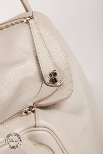 Hermes Lindy 30cm Gris Perle Evercolor PHW