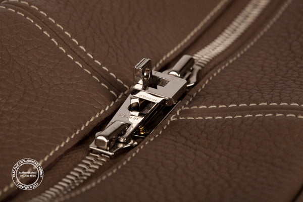 Hermès Victoria II 32cm Etoupe Togo PHW - Preloved