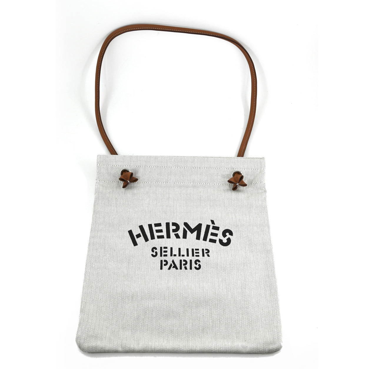 Hermès Aline Shoulder Bag Cream/Gold Canvas/Swift