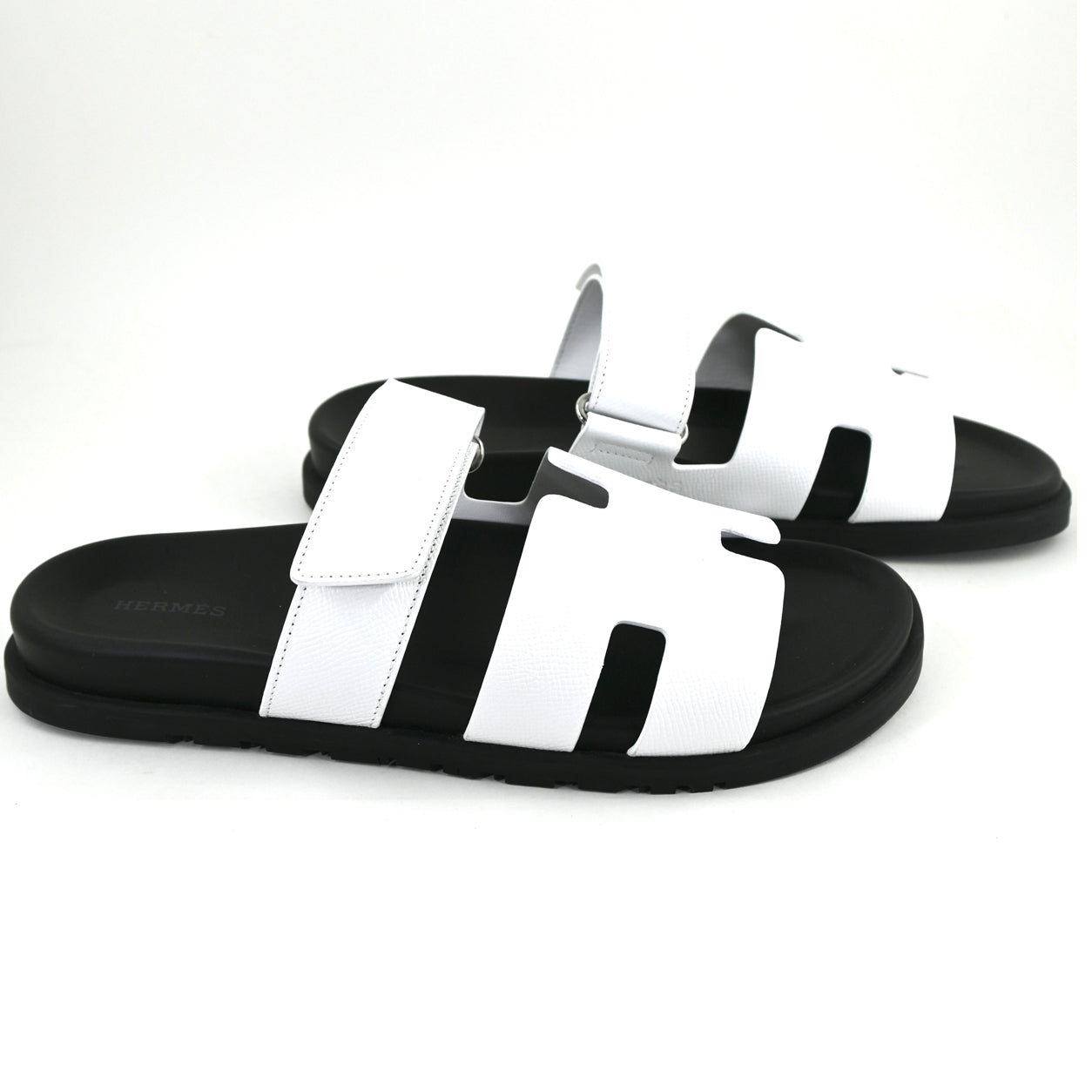 Hermes Chypre Sandals White