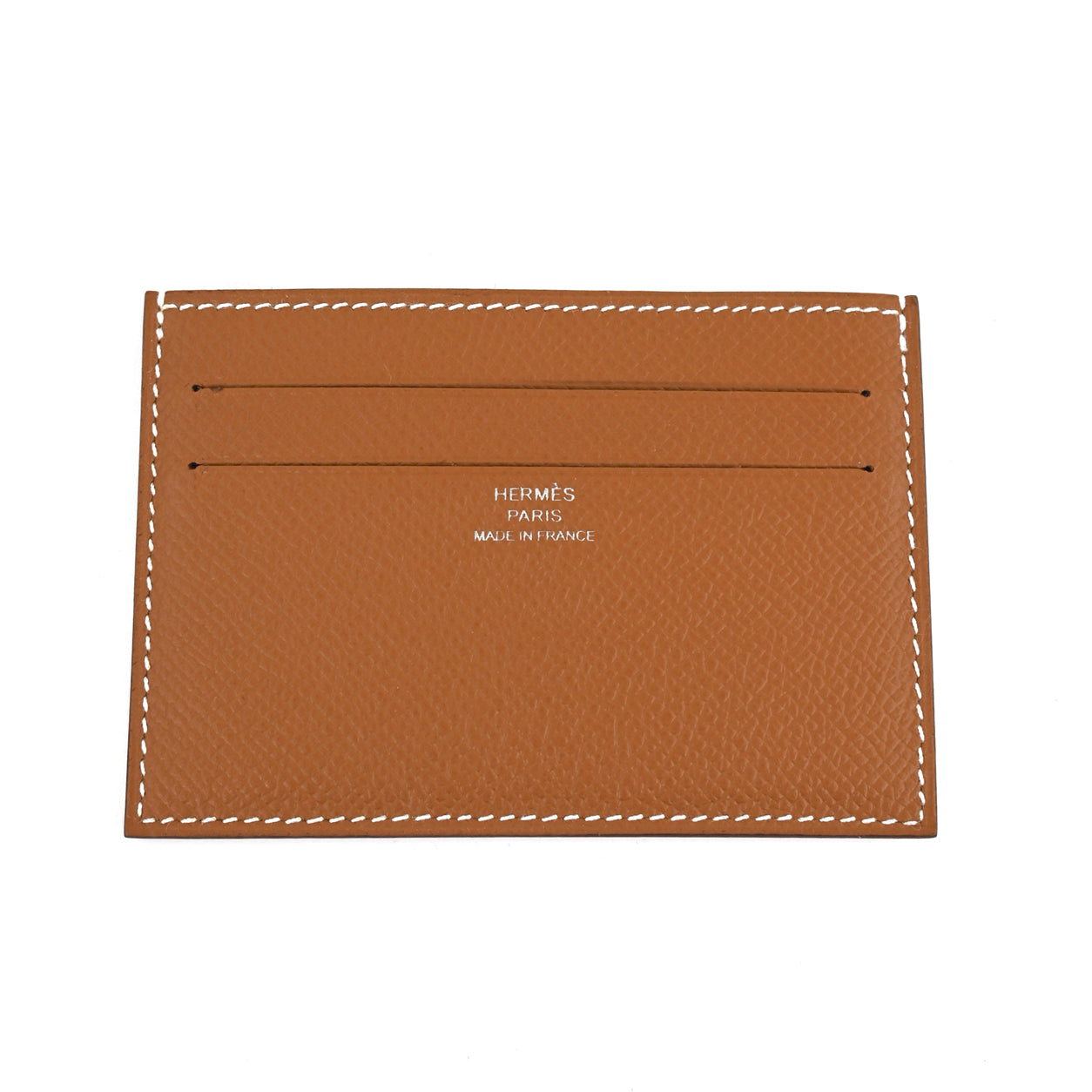 Hermes Citizen Card Holder. Gold. Epsom