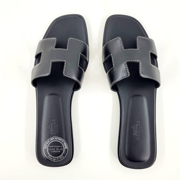 Hermès Oran Sandals Black