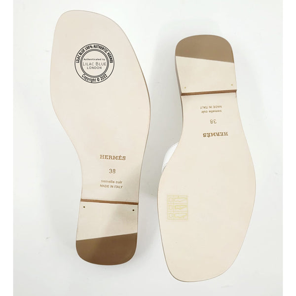 Hermès Oran Sandals White