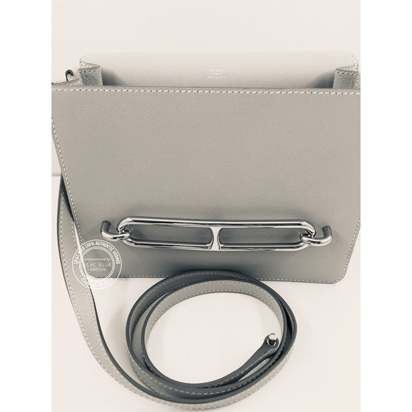Hermès Roulis 23cm Gris Perle Evercolor PHW