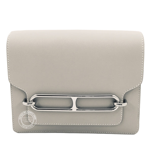 Hermès Roulis 23cm Gris Perle Evercolor PHW