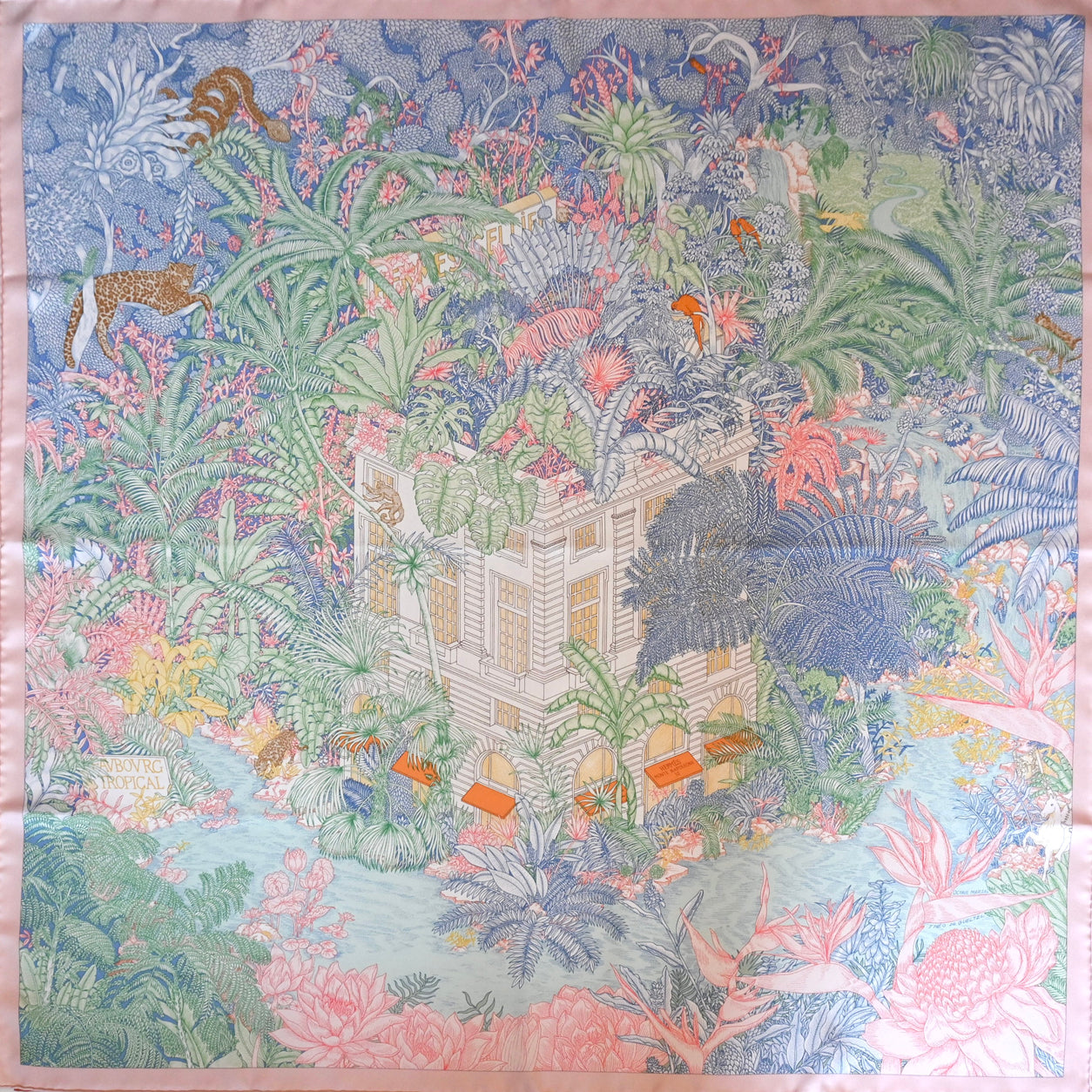 Hermès Scarf Faubourg Tropical. Multicolour