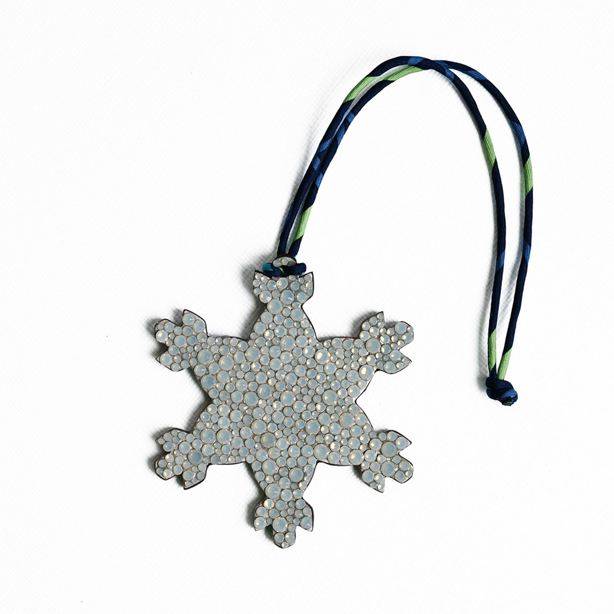 Hermès Snowflake Charm. Pale Blue with Swarovski Crystal