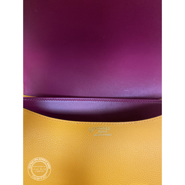 Hermès Constance 24cm Jaune d'Or/Rose Pourpre HSS Evercolor PBHW