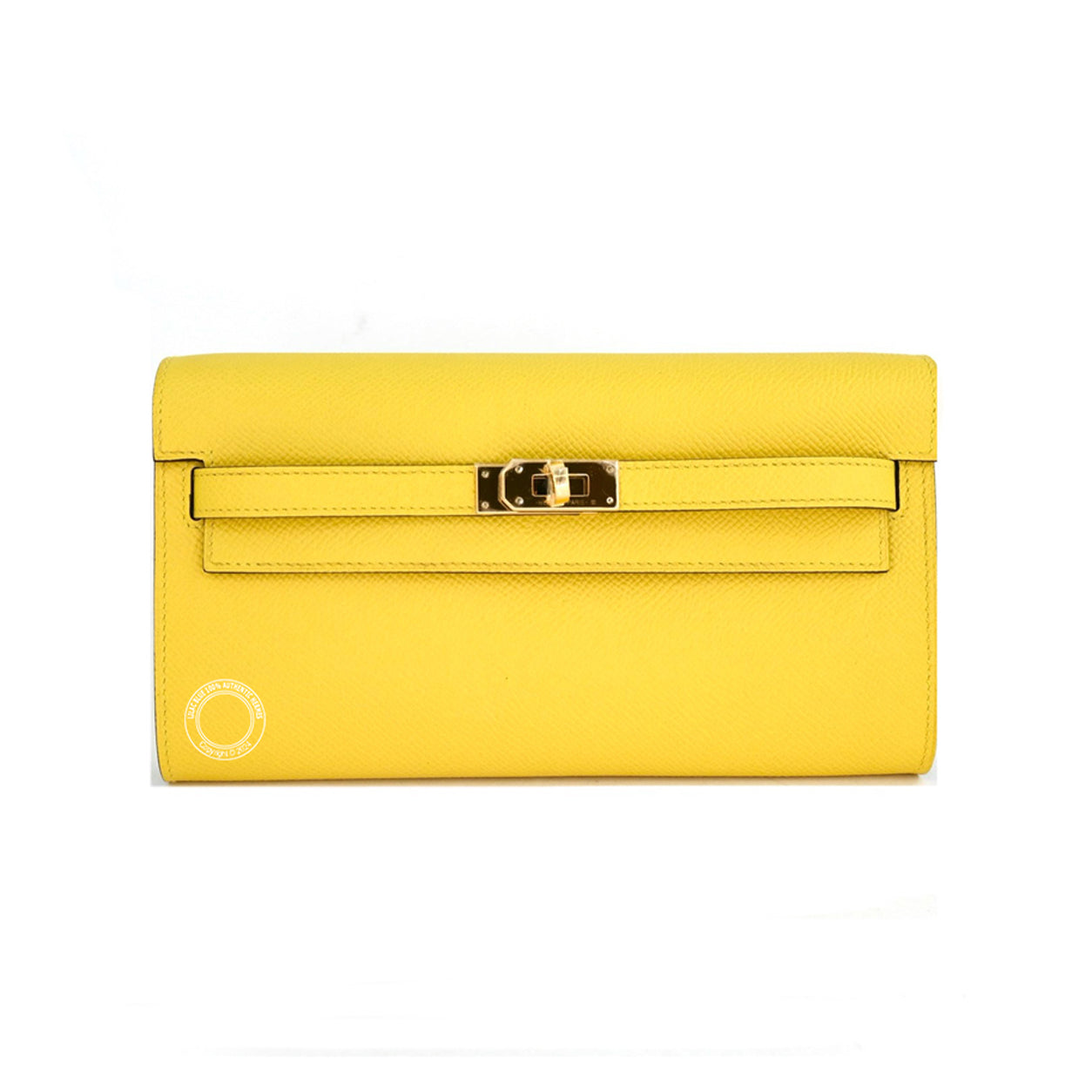 Hermès Kelly 20cm Wallet to Go Jaune de Naples Epsom GHW