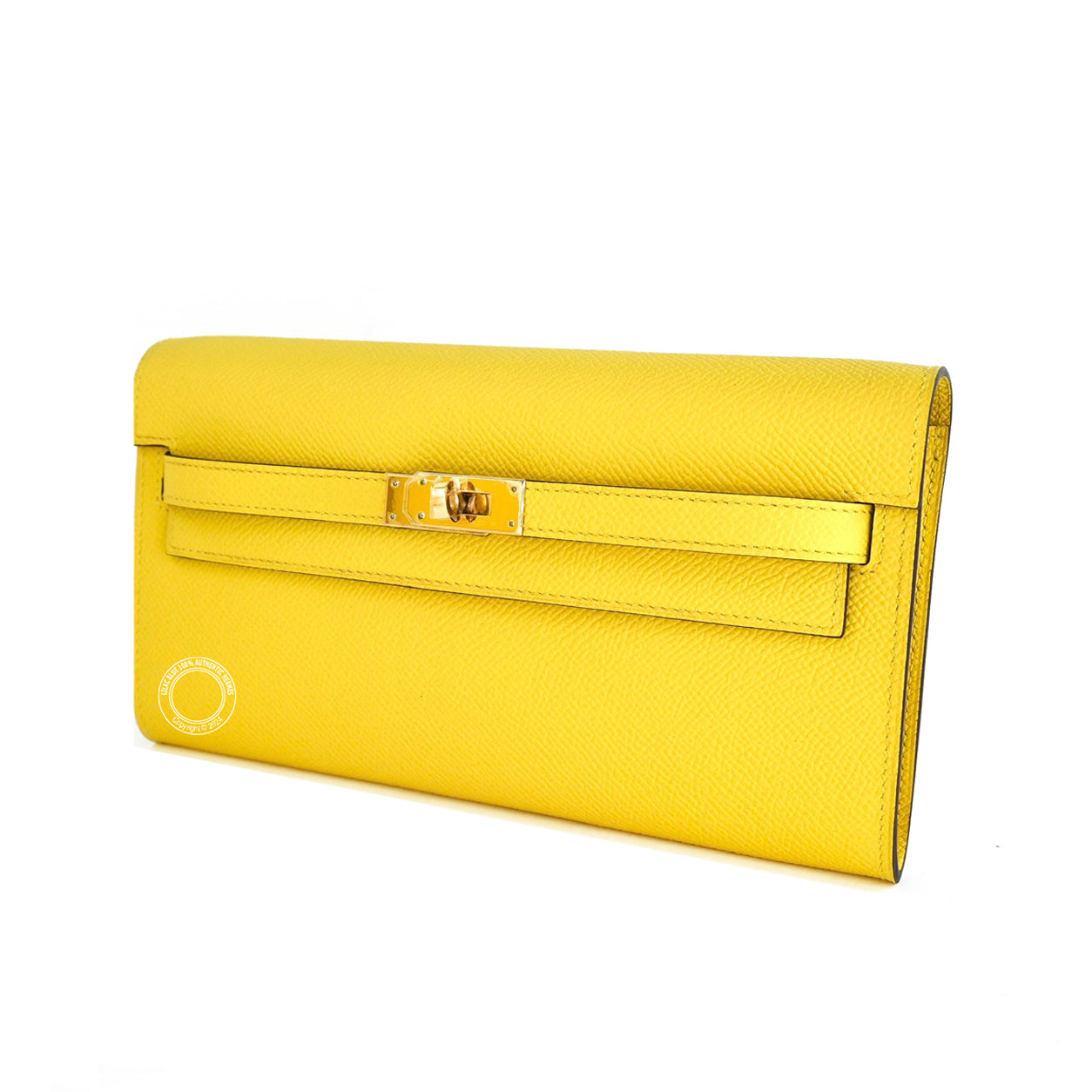 Hermès Kelly 20cm Wallet to Go Jaune de Naples Epsom GHW