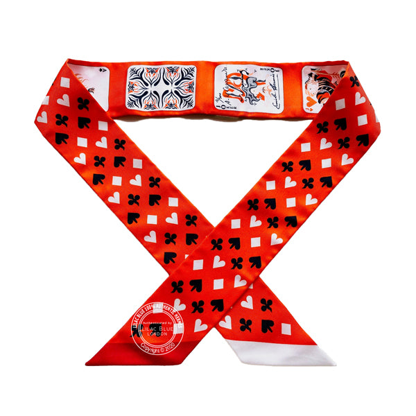 Hermès Twilly Jeu de Cartes. Vermillion, Rouge H, Blanc (pair)