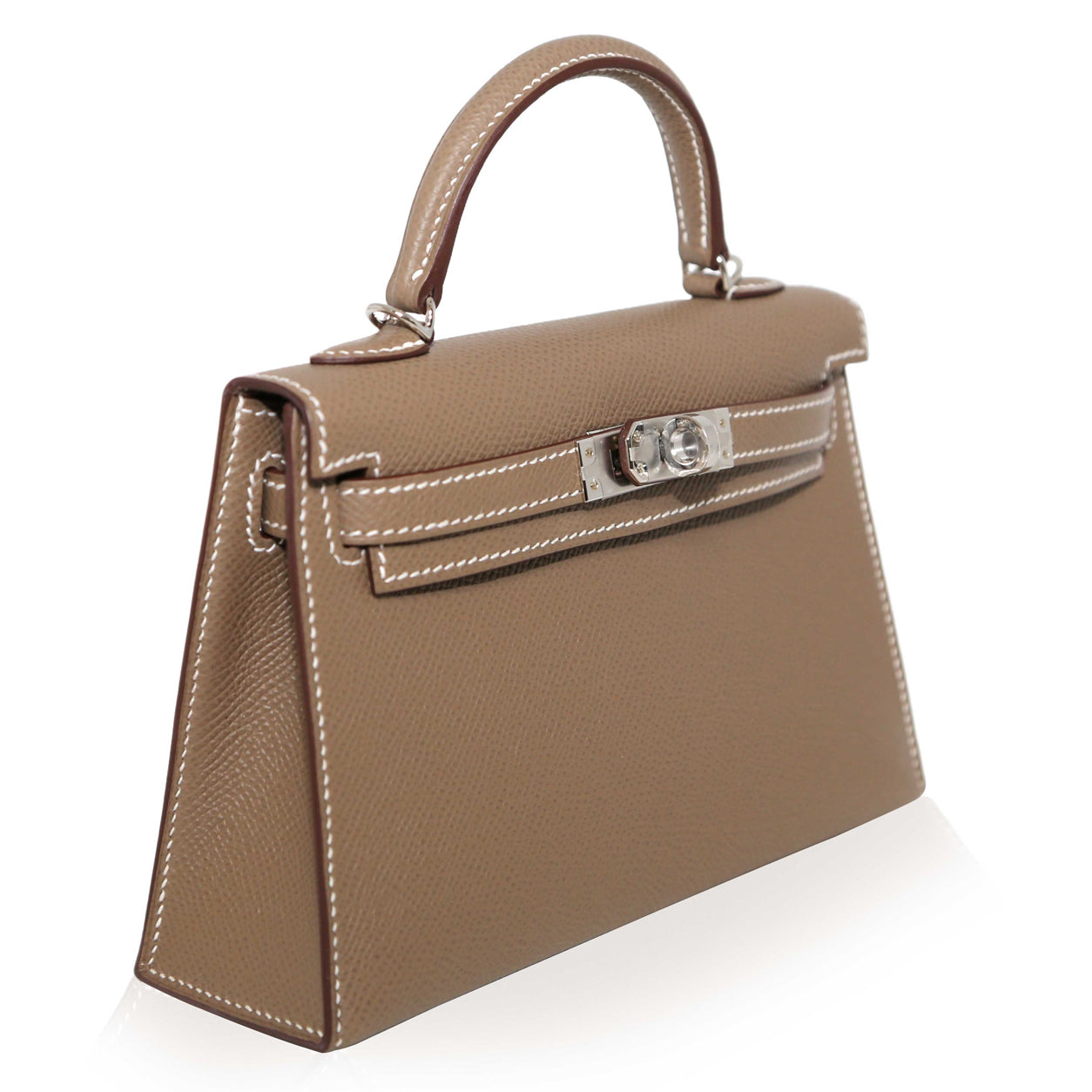 Hermès Kelly 20cm Etoupe Epsom PHW