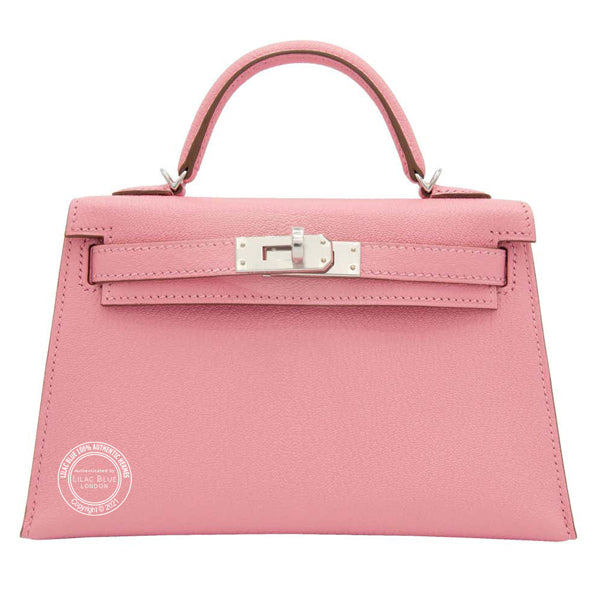 Hermès Kelly 20cm Rose Confetti Chevre PHW