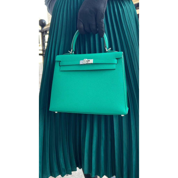 Hermès Kelly 25cm Vert Jade Epsom PHW