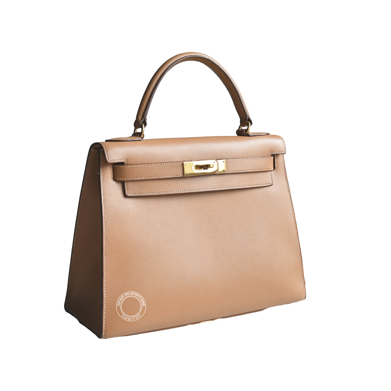 Hermès Kelly 28cm Natural Courchevel GHW - Vintage