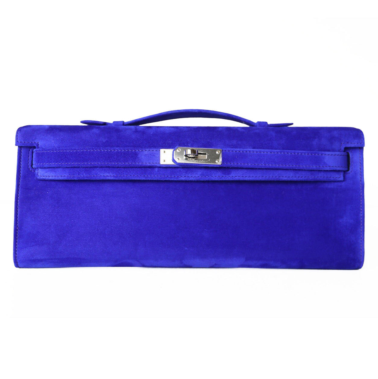 Hermes Kelly 31cm Bleu Electrique Cut Veau Doblis PHW