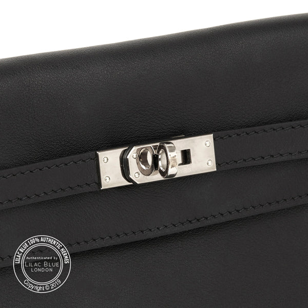 Hermès Kelly Danse Black Swift PHW - Preloved