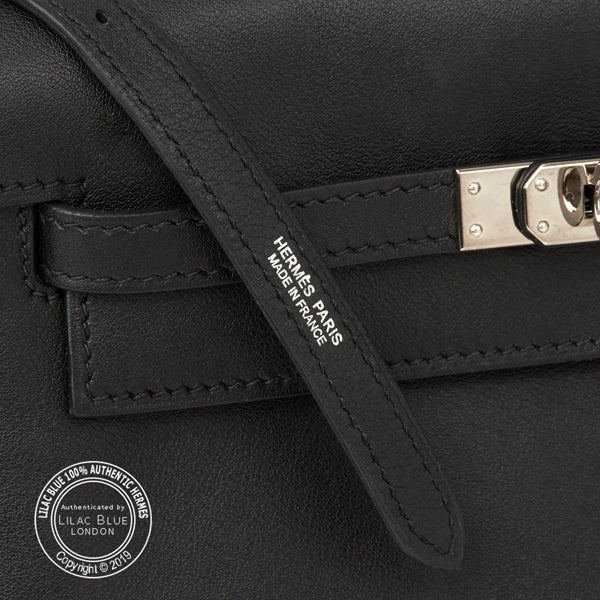 Hermès Kelly Danse Black Swift PHW - Preloved