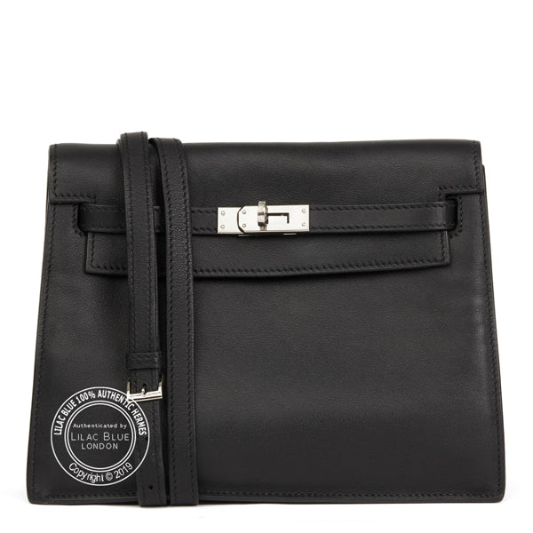 Hermès Kelly Danse Black Swift PHW - Preloved