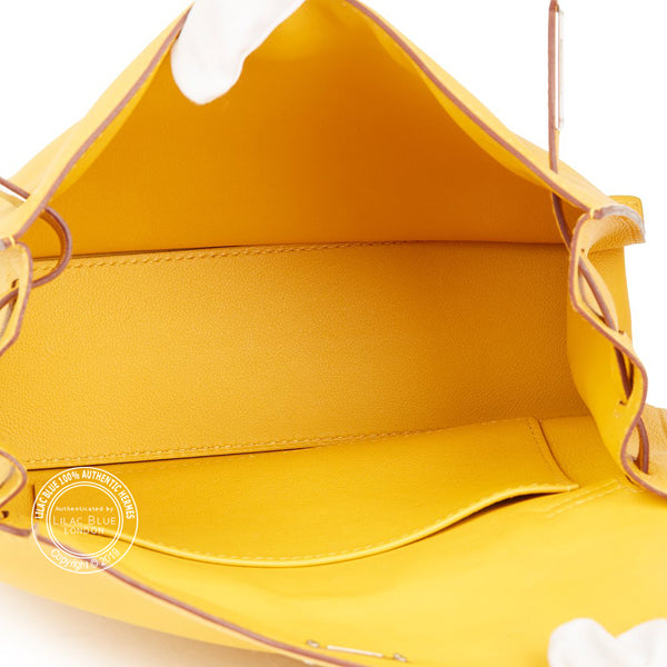 Hermès Kelly Danse Jaune d'Or Swift PHW - Preloved