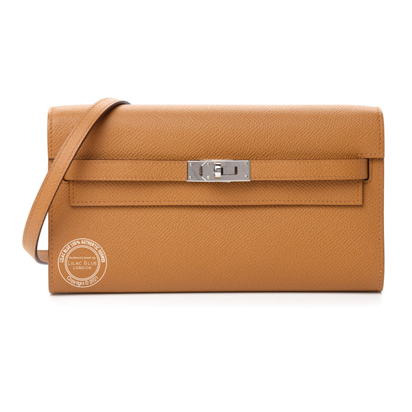 Hermès Kelly Wallet to Go Sesame Epsom PHW