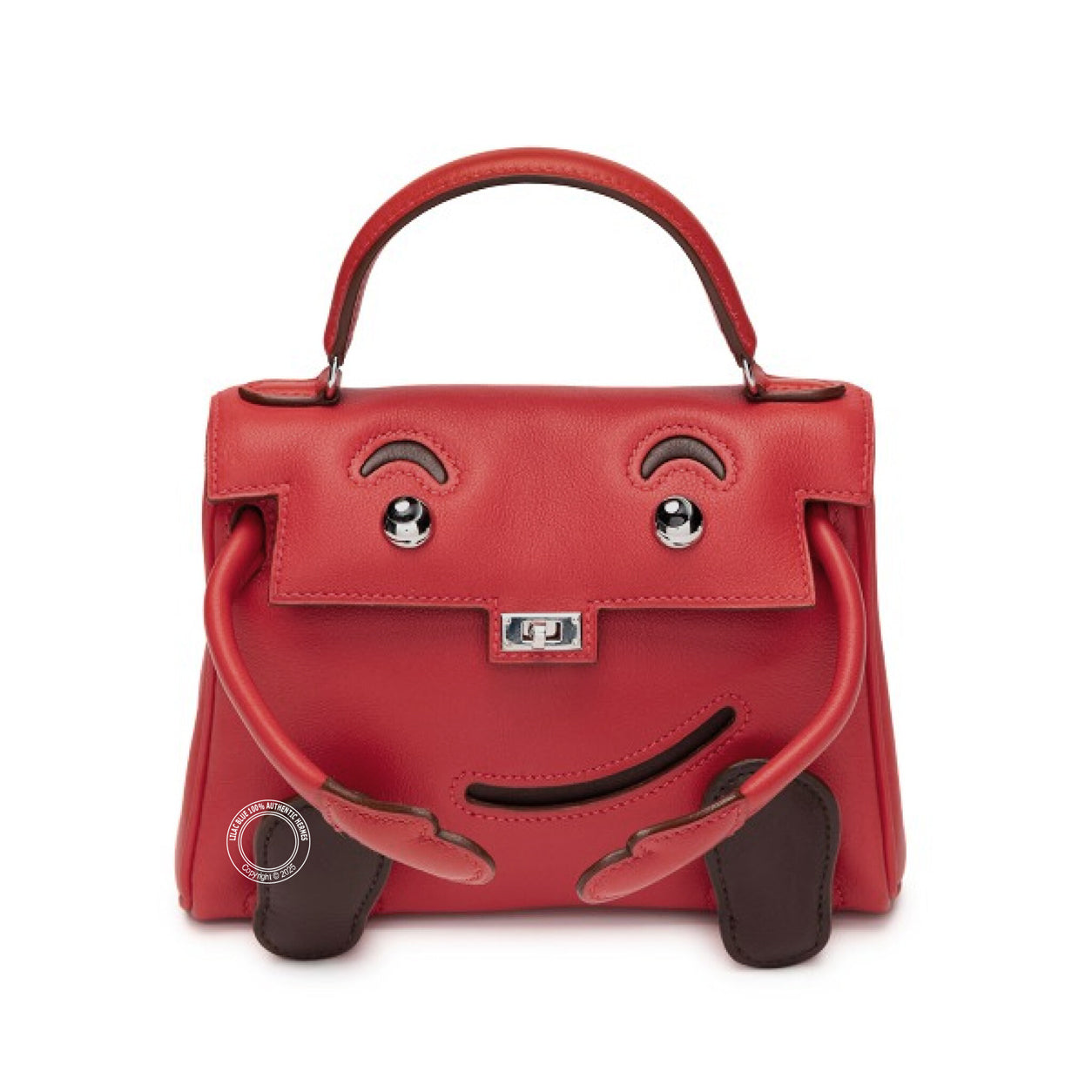 Hermes Kelly 16cm Doll Rouge Radieux Swift PHW