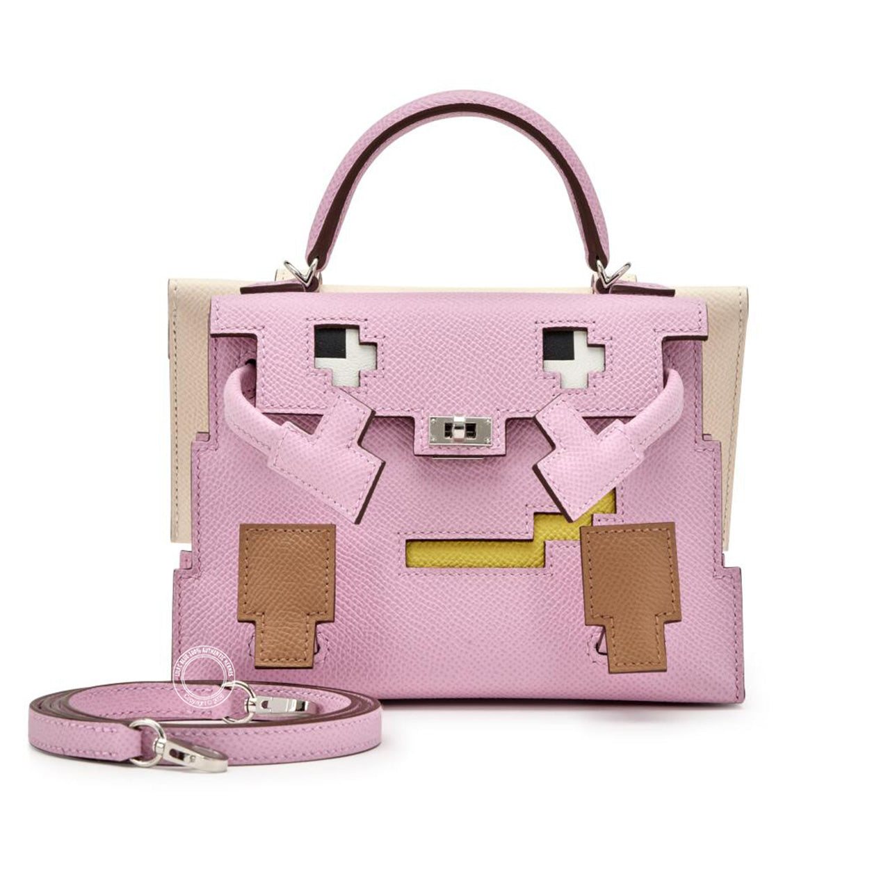 Hermès Kelly Doll Picto 19cm Mauve Sylvestre Epsom PHW