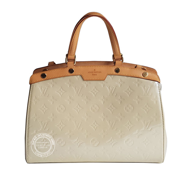Louis Vuitton Brea MM Blanc Corail Monogram Vernis