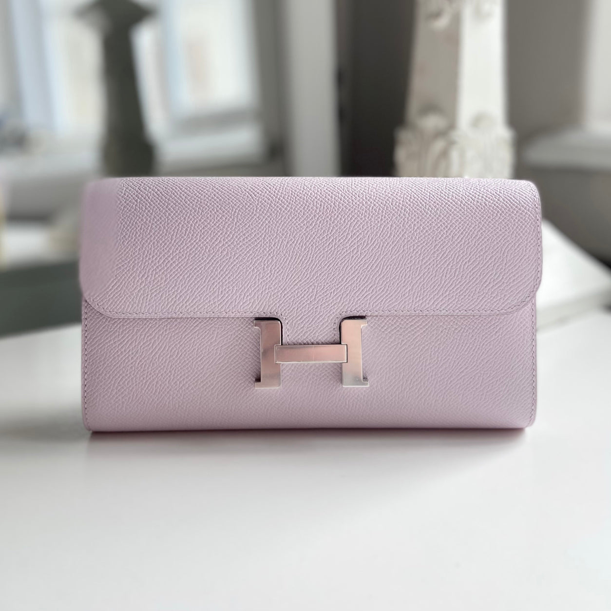 Hermes Constance Wallet To Go Mauve Pale Epsom PHW
