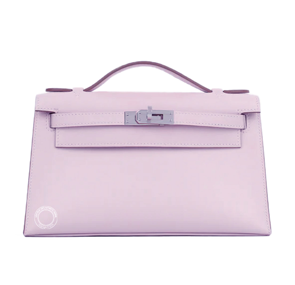 Hermès Kelly 22cm Mauve Pale Pochette Swift PHW