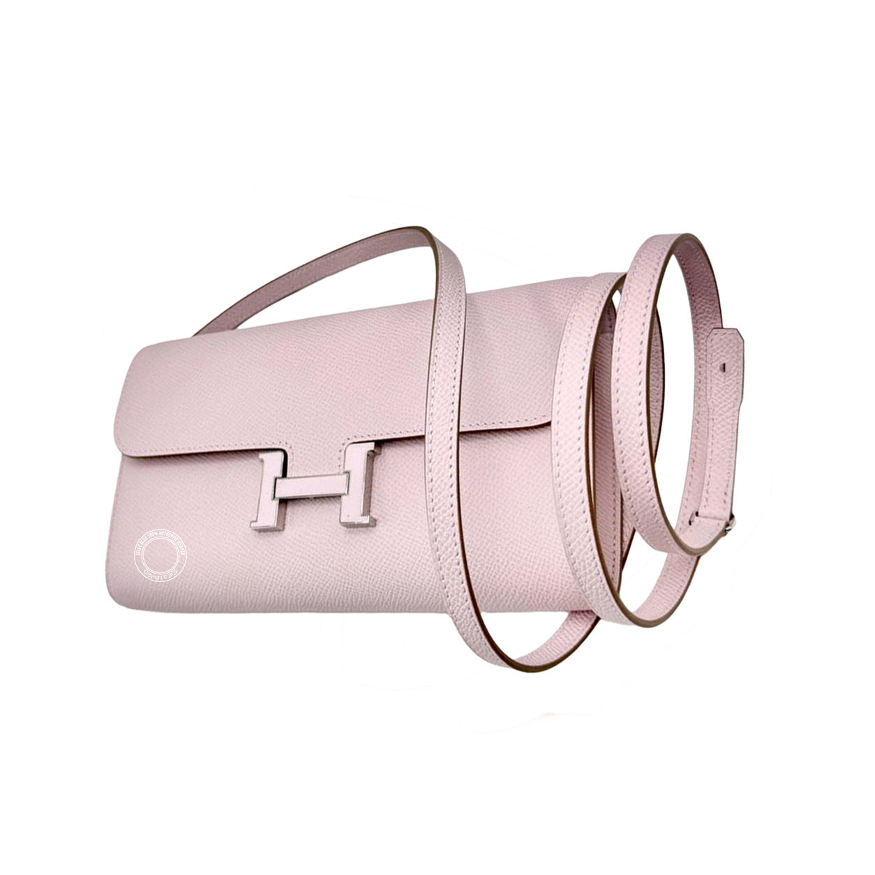 Hermes Constance Wallet To Go Mauve Pale Epsom Enamel/PHW