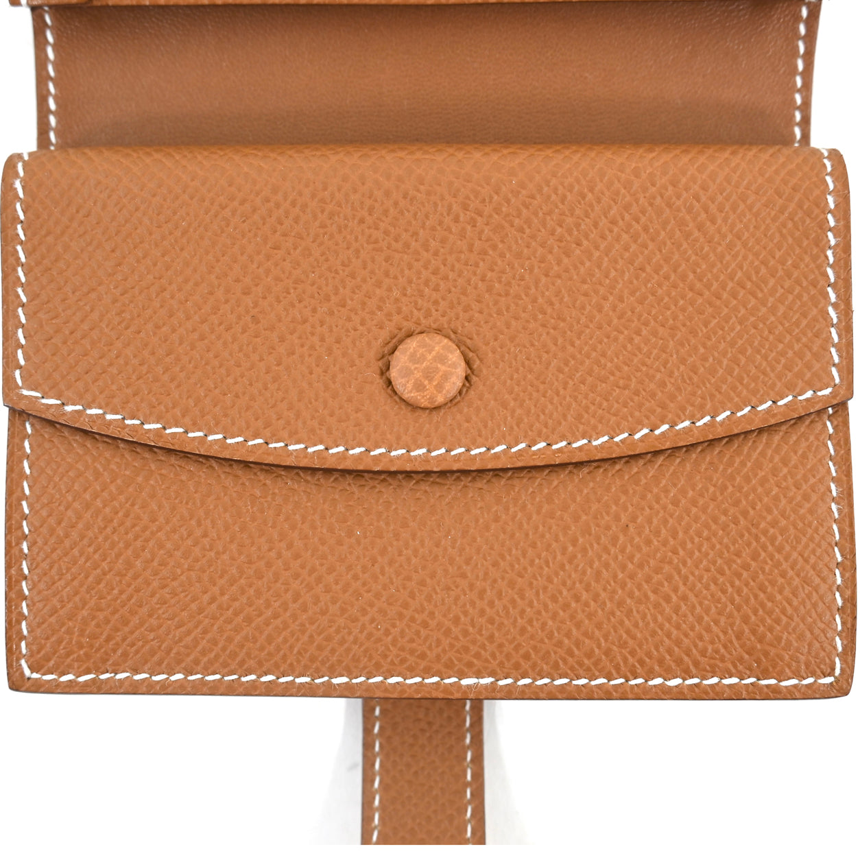 Hermès Bearn Mini Wallet.  Gold. Epsom. PHW